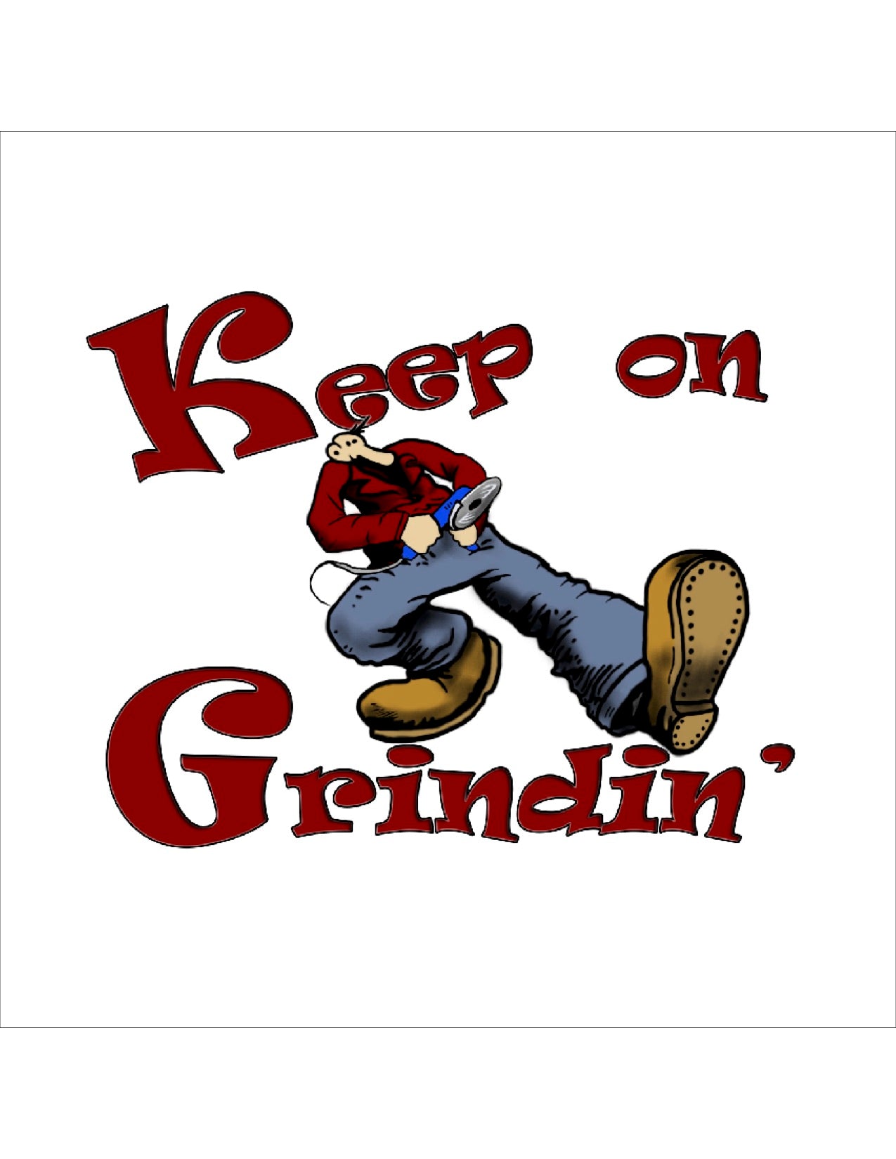 Grindin sticker